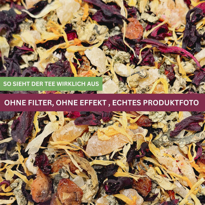 Zen Garden Spirit – Meditativer Früchtetee mit Lotusblättern & Mango (80g) – Tee-Atelier Edition