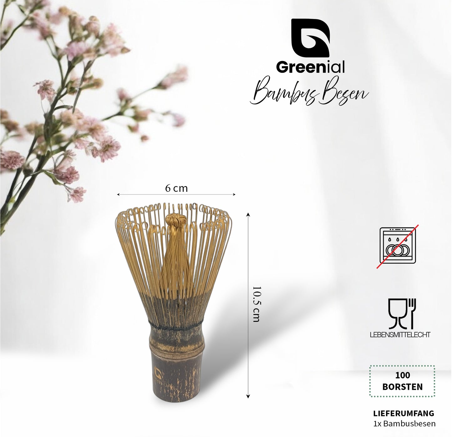Biomatea Matcha Set: 50g Ceremonial Matcha + Bambus Whisk