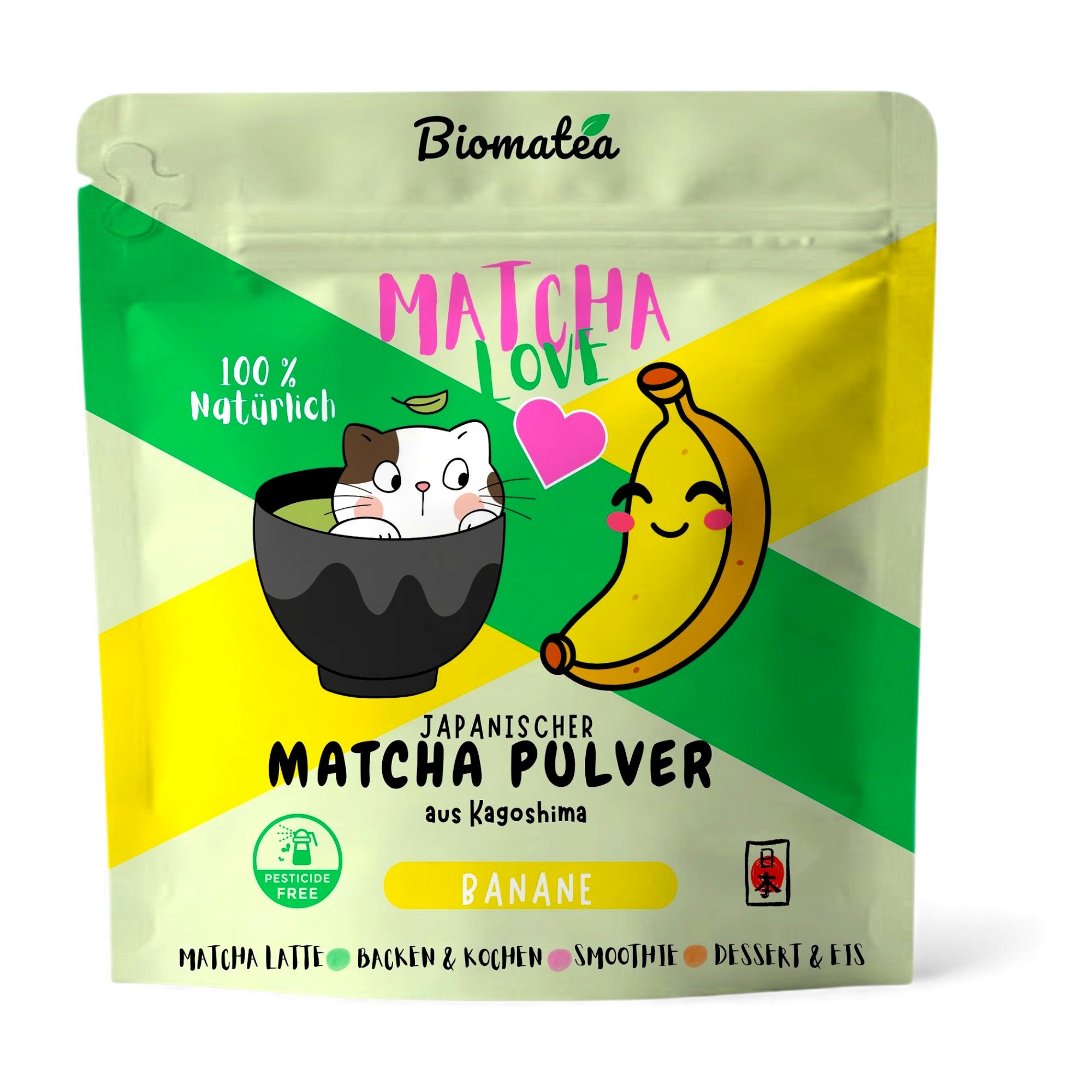 Matcha Love, 50 g japanischer Matcha Tee Pulver mit Banane Geschmack ...