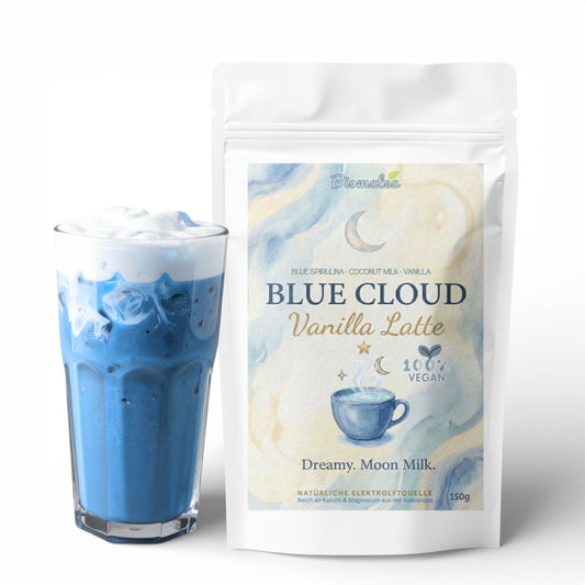 Blue Cloud Latte Pulver – Magischer Spirulina-Kokos Mix mit echter Vanille (150g)