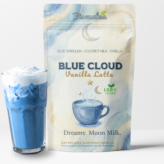 Blue Cloud Latte Pulver – Magischer Spirulina-Kokos Mix mit echter Vanille (150g)