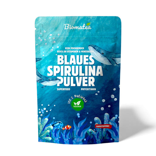 Reines Blaues Spirulina Pulver, Blue Spirulina, Vegan, 30g Wasserlösliches Phycocyanin