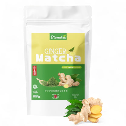 Biomatea Ceremonial Ingwer Matcha, ohne Zucker, 50g