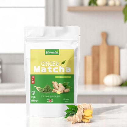 Biomatea Ceremonial Ingwer Matcha, ohne Zucker, 50g