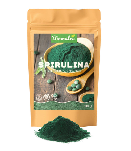 Reines grünes Spirulina-Pulver, 100g