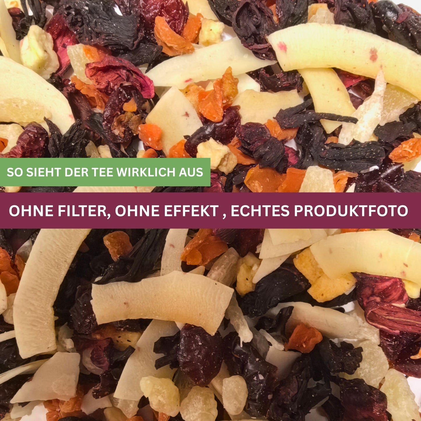 Caribbean Sunset – Tropischer Früchtetee mit Ananas, Kokos & Hibiskus (80g) – Tee-Atelier Edition