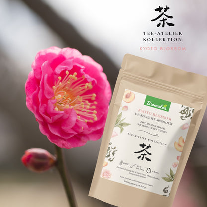 Kyoto Blossom – Feiner Oolong & Grüntee mit Pfirsich & Rosenblüten (80g) – Tee-Atelier Edition