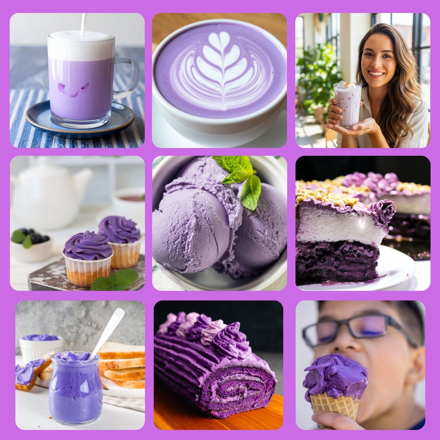 Lila Süßkartoffel Pulver 100 g – Premium Ube Powder, Purple Sweet Potato Powder, naturbelassen & rein