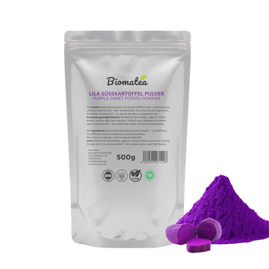 Lila Süßkartoffel Pulver 500 g – Premium Ube Powder, Purple Sweet Potato Powder, naturbelassen & rein