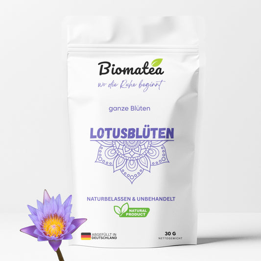 Lotusblüten, Ganze Blüten Blau, Naturbelassen, Getrocknete Deko Blüten, Räucherwerk, 30 g