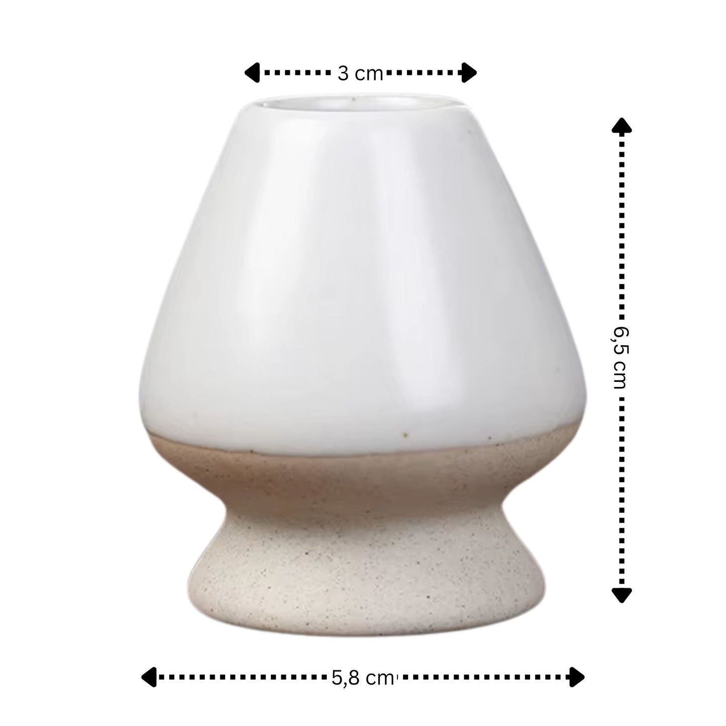 Matcha Besenhalterung aus Keramik – Grün-Weiß | Schwarz-Weiß | Weiß-Creme