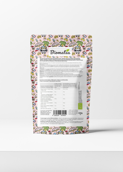 Biomatea 100g Bio iced Matcha Latte, aus Japan. Sommer edition, leicht gesüßt