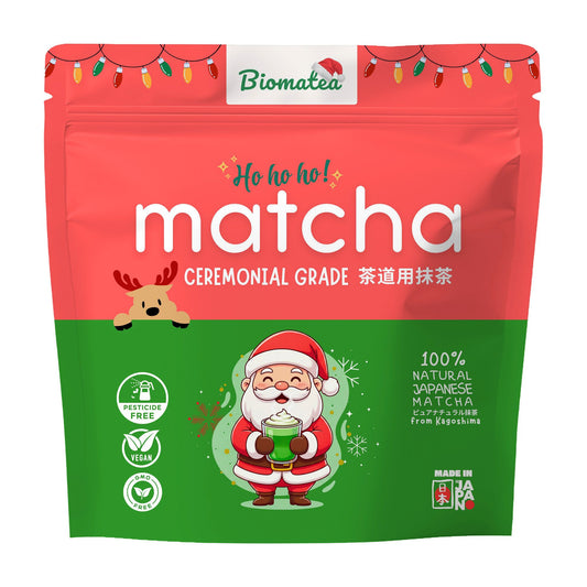 Ceremonial japanischer Matcha Tee Pulver – Limitierte Weihnachten Xmas Edition, 50 g