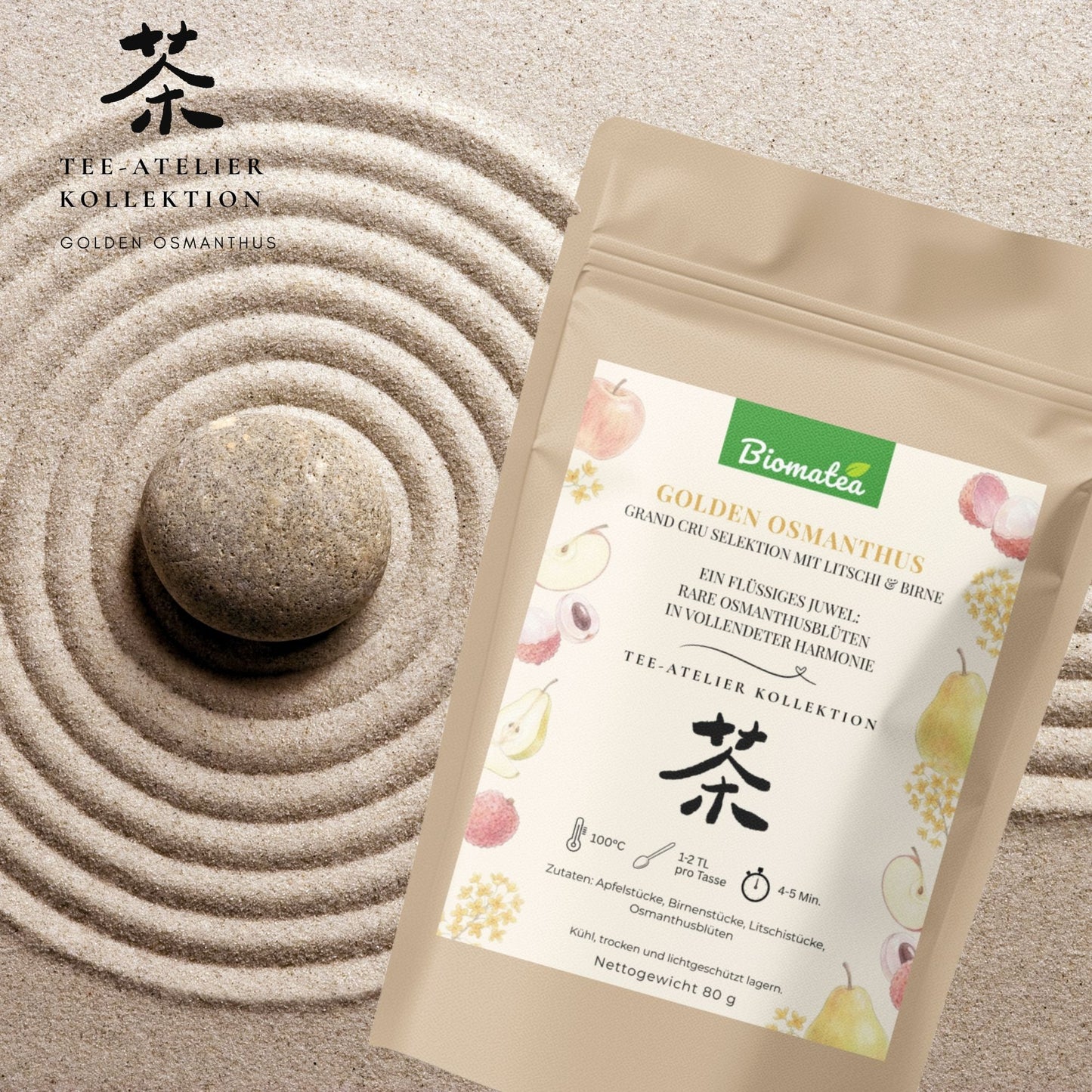 Golden Osmanthus – Grand Cru Früchtetee mit Litschi & Birne (80g) – Tee-Atelier Edition