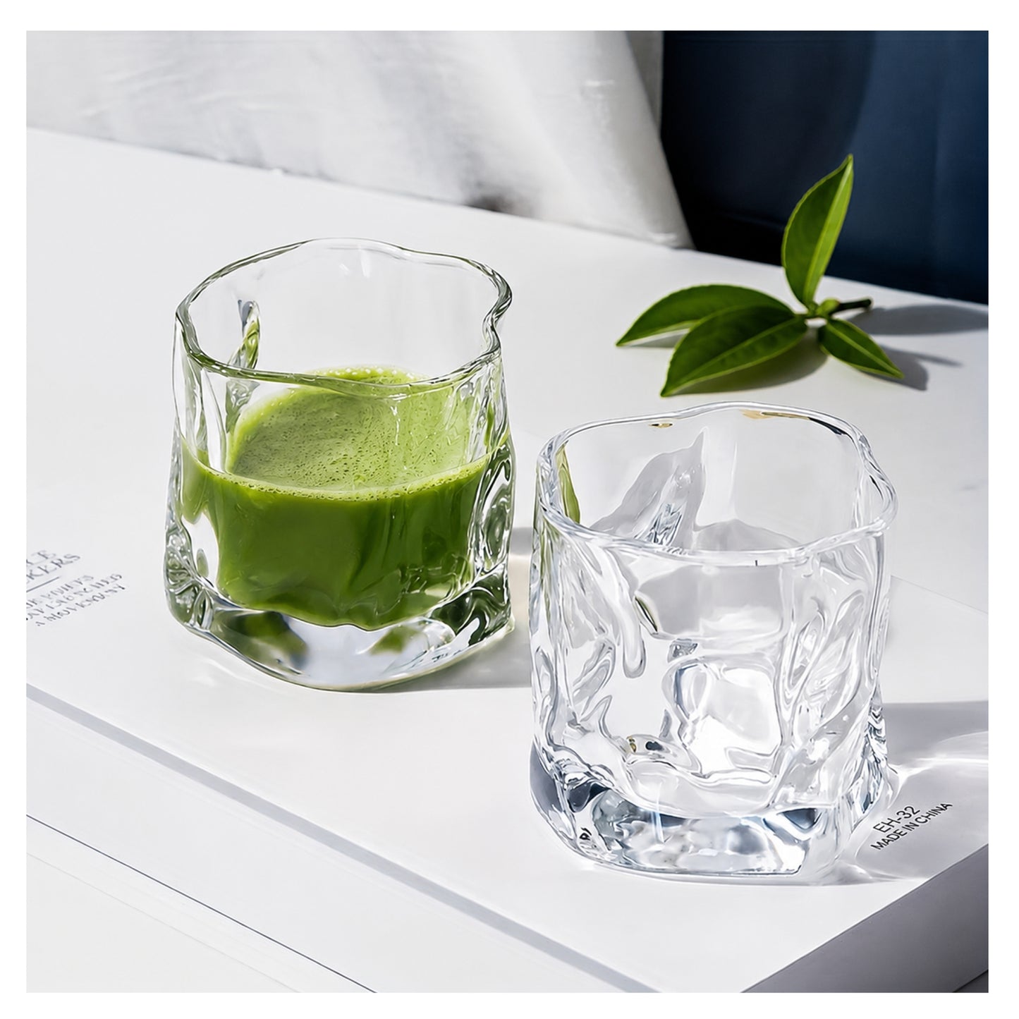 Polar Schmelzglas Design Matcha Gläser, 190ml Tumbler Trinkgläser