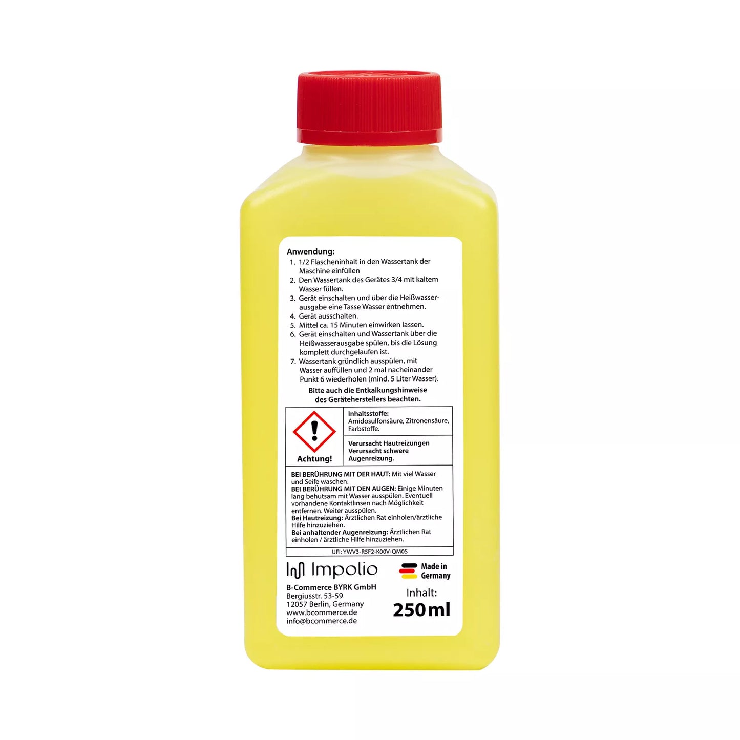 Universal Entkalker Konzentrat 250ml Biologisch abbaubar, Made in Germany