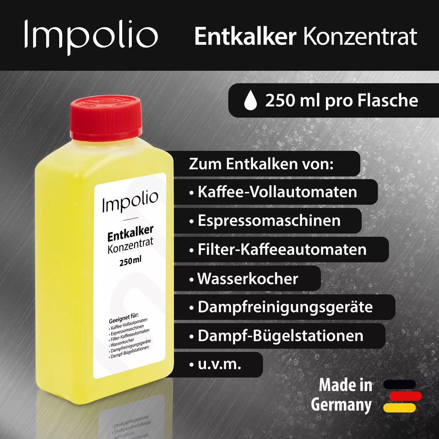 Universal Entkalker Konzentrat 250ml Biologisch abbaubar, Made in Germany