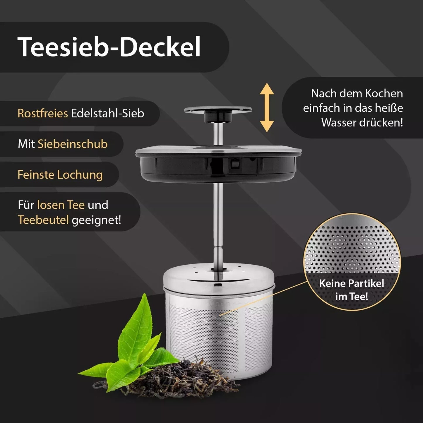 Maris Glas Wasserkocher 1,7L mit abnehmbares Teesieb Temperatureinstellung