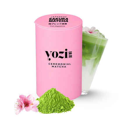 Premium Ceremonial Sakura Matcha from Kagoshima | 30g tin | Japanese cherry blossoms | Pesticide-free matcha tea