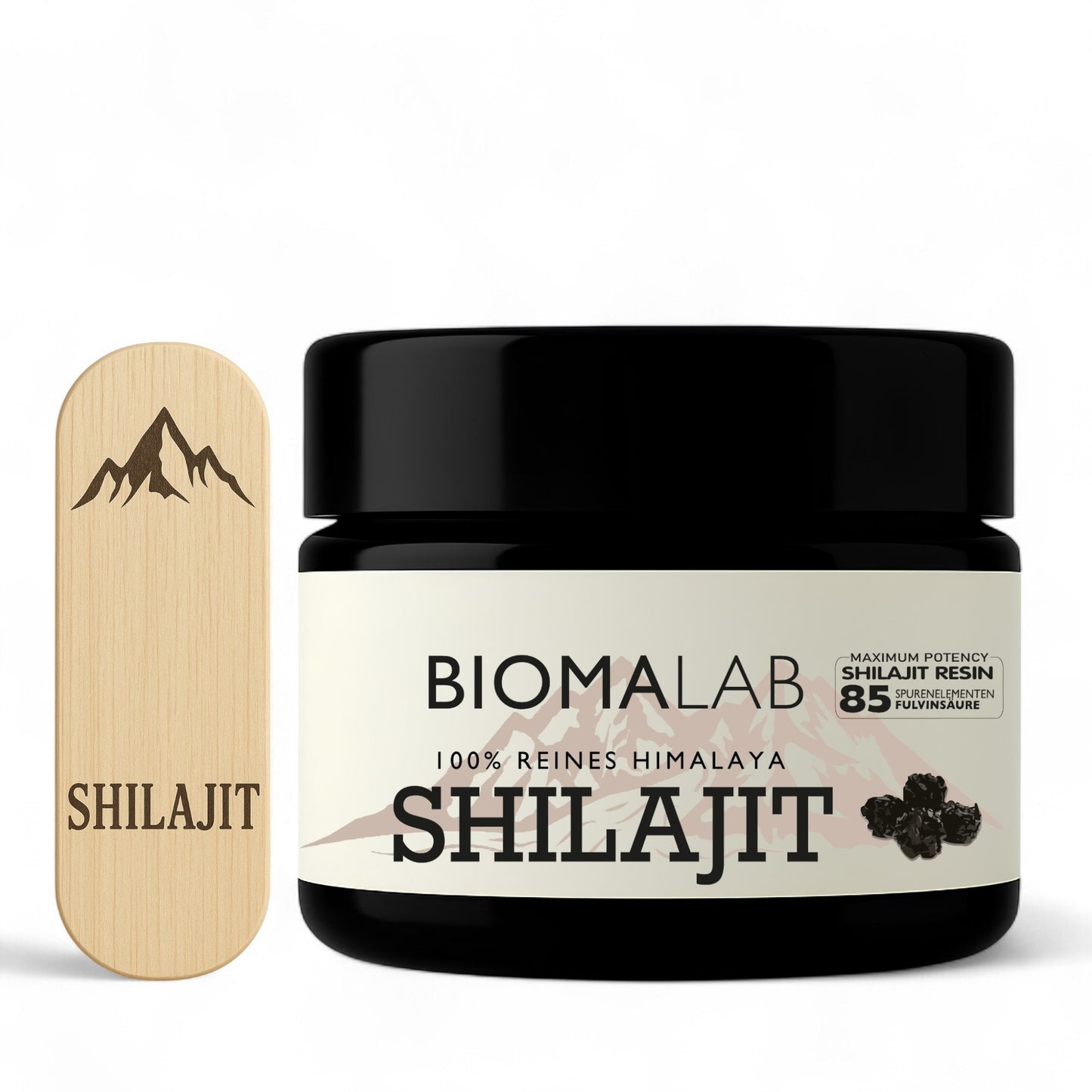 Biomalab Shilajit – 100 % Reines Himalaya Harz im 30g Glas