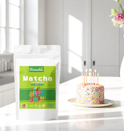 Biomatea Matcha aus Japan Geschenkidee mit Botschaft, 30g – Vegan & Zuckerfrei
