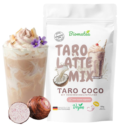 Biomatea Taro Coco Latte Mix – Vegan & Ohne Zuckerzusatz, 150g