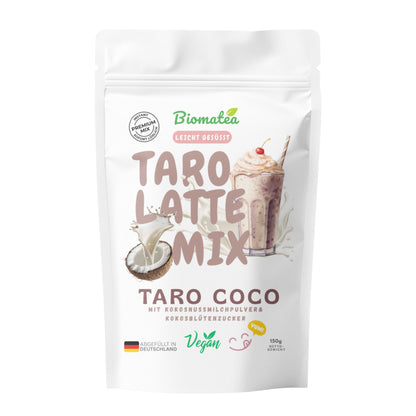 Biomatea Taro Coco Latte Mix – Vegan & Natürlich gesüßt mit Kokosblütenzucker, 150g