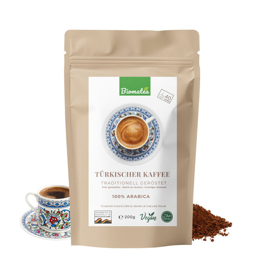 Türkischer Kaffee 200g – 100% Arabica, fein gemahlen, traditionell geröstet, intensives Aroma, ideal für Cezve & Espressokocher