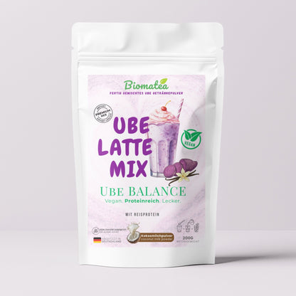 Ube Latte Mix instant "Balance" – Natural Mix (Zuckerfrei & Reisprotein) Yamswurzel Pulver