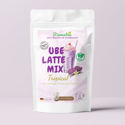 Vegan Ube Latte "Tropical" – Mit Kokosmilch & Lila Yamswurzel (Laktosefrei)