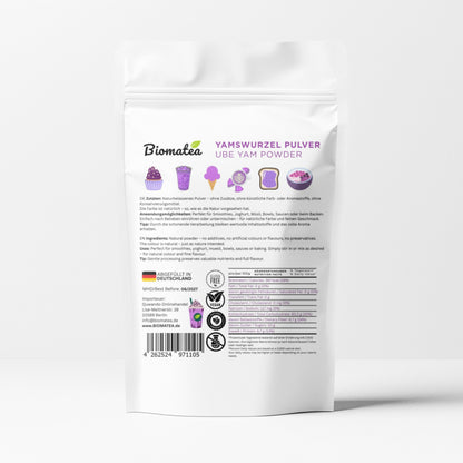 Lila Yamswurzel-Pulver, Ube powder, Natur Lila Süßkartoffelpulver, 100 g gemahlen