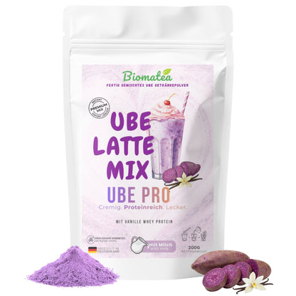 Ube Latte Mix instant "Ube Pro" Protein Latte (Whey & Ohne Zuckerzusatz) Yamswurzel Pulver
