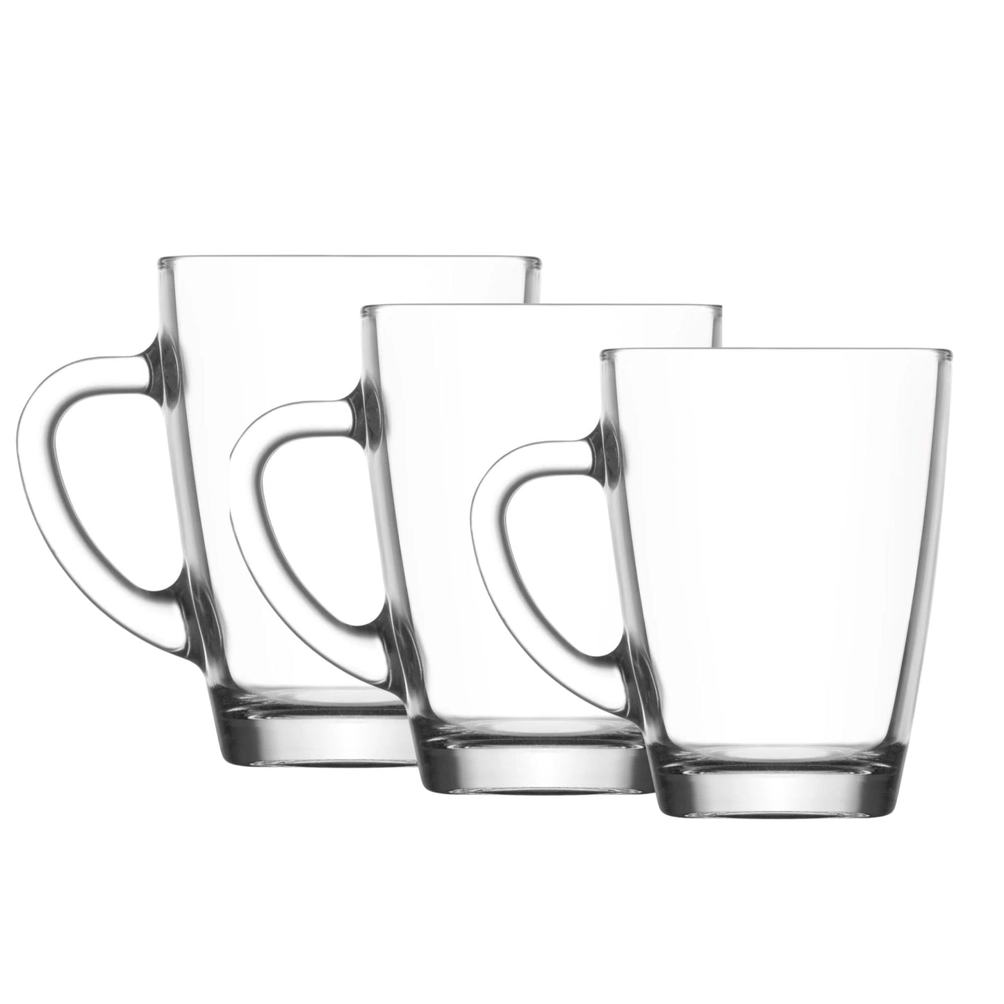 Vega 6er Set Teegläser mit Henkel, 250/300/400 ml