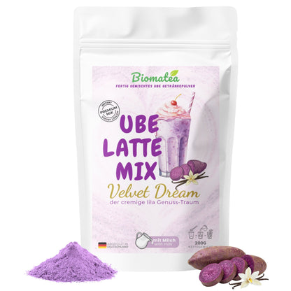 Premium Ube Latte "Velvet Dream" – Instant Purple Bubble Tea & Backmischung