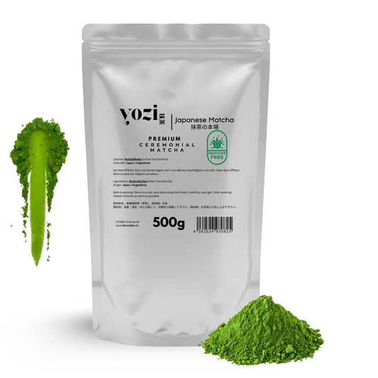 500g Vorratspack Premium Ceremonial Matcha Pulver aus Kagoshima Japan, Pestizidfrei Matcha-Tee