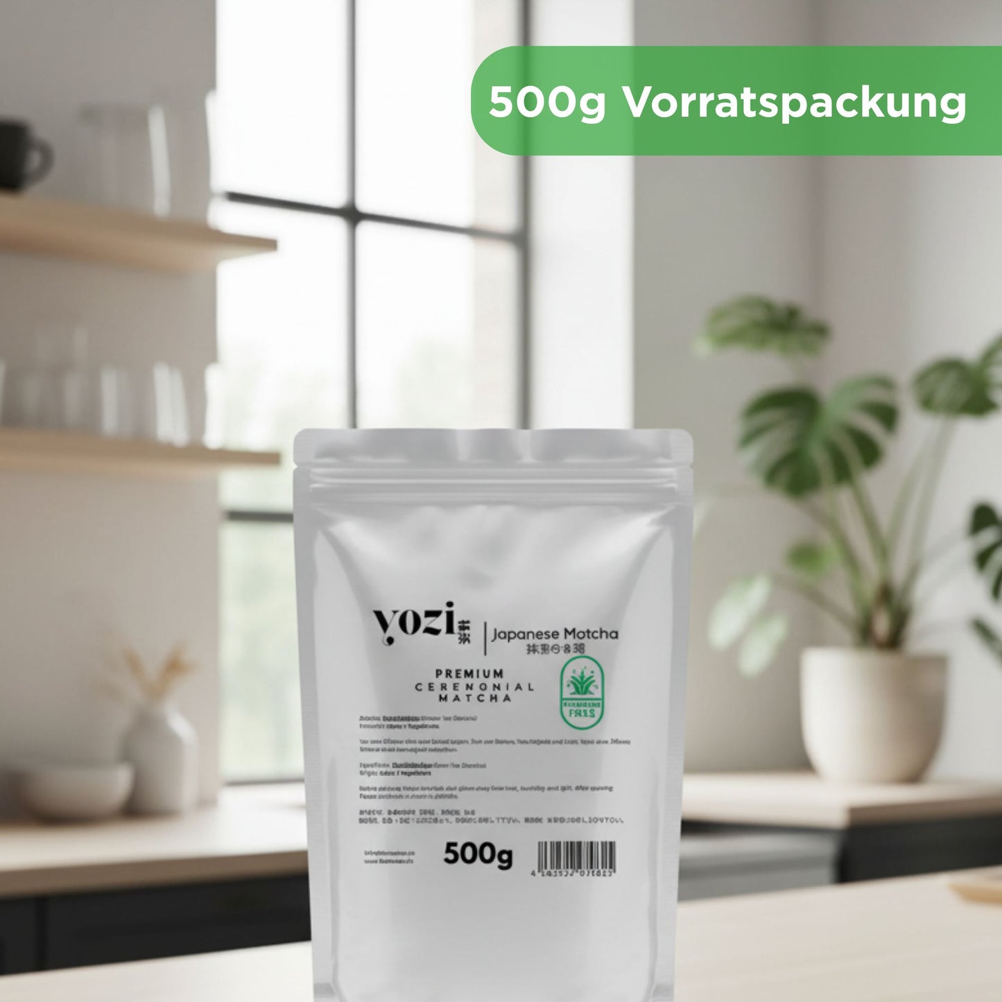 500g Vorratspack Premium Ceremonial Matcha Pulver aus Kagoshima Japan, Pestizidfrei Matcha-Tee