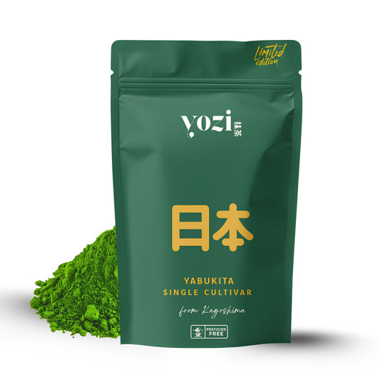 Yabukita sigle cultivar Matcha Tee Pulver aus Kagoshima, ceremonial grade, 80g, Limitierte Auflage