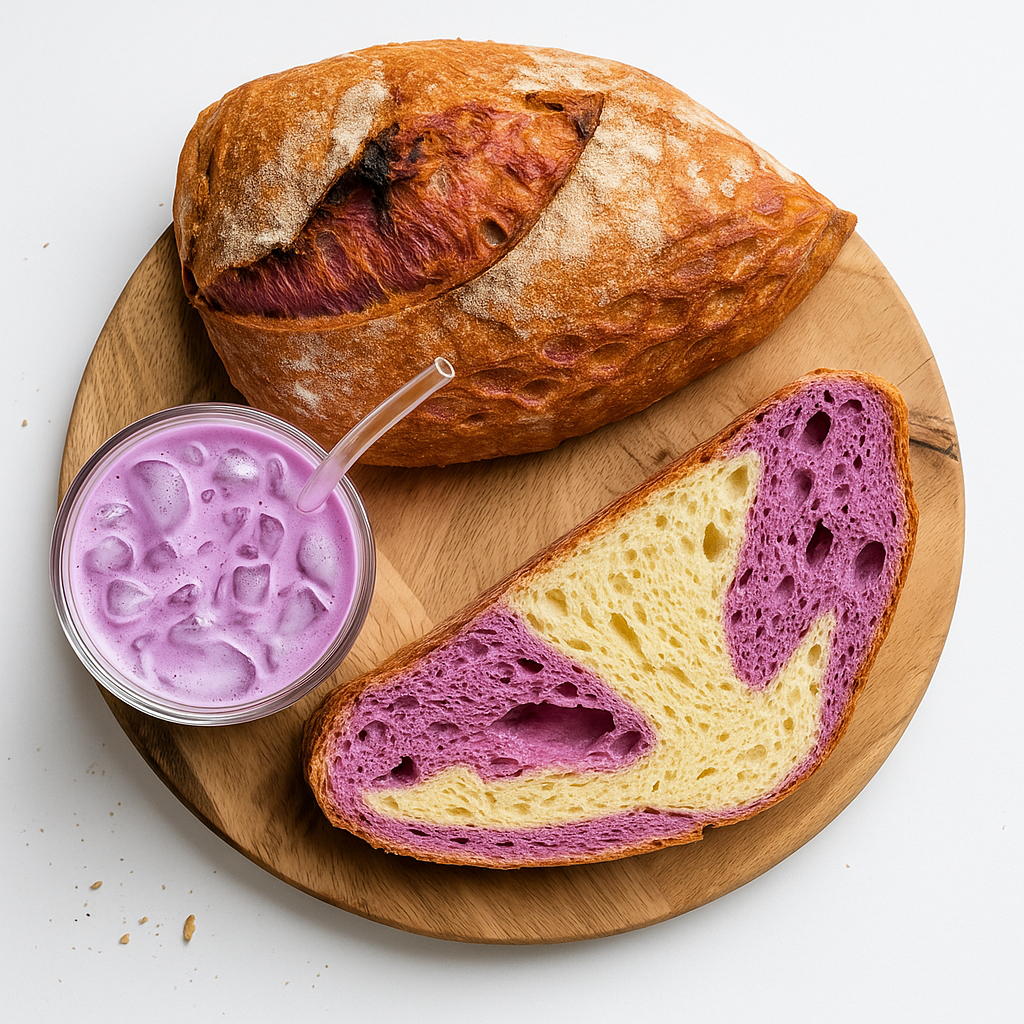 Lila Yamswurzel-Pulver, Ube powder, Natur Lila Süßkartoffelpulver, 100 g gemahlen