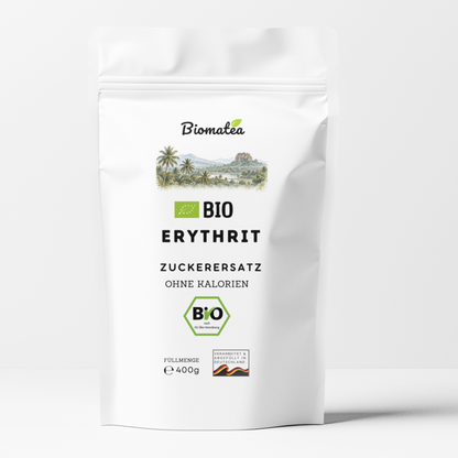 Bio Erythrit 400 g – Kalorienfreier Zuckerersatz | ca. 70 % Süßkraft, Erythritol
